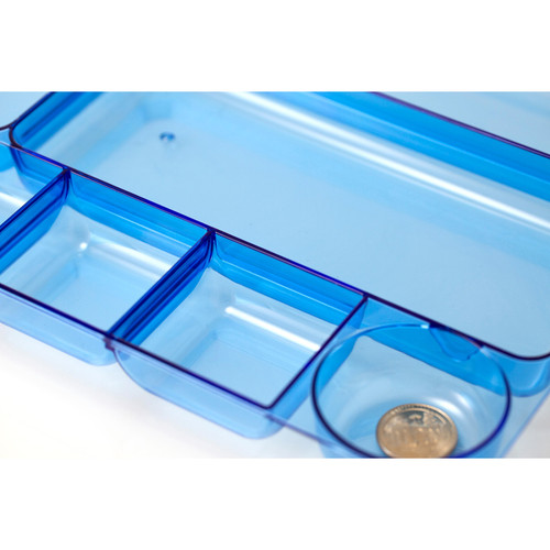 Officemate Blue Glacier Drawer Tray - 9 Compartment(s) - 1.1" Height x 14" Width x 9" DepthDesktop (OIC23216)