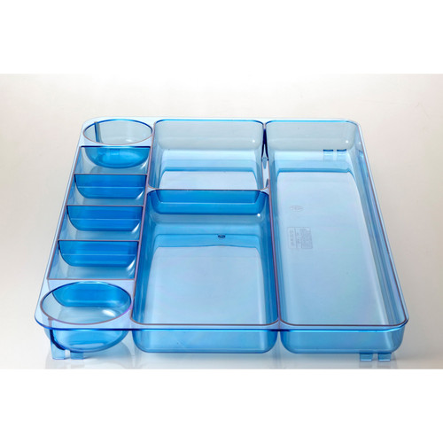 Officemate Blue Glacier Drawer Tray - 9 Compartment(s) - 1.1" Height x 14" Width x 9" DepthDesktop (OIC23216)