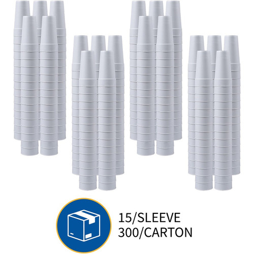 Genuine Joe 24 oz Foam Cups - 300 / Carton - White - Styrofoam - Hot Drink, Cold Drink (GJO25251)