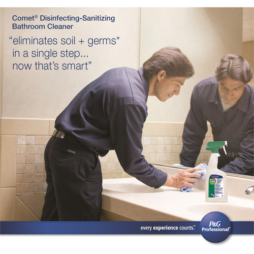 Comet Disinfecting Bathroom Cleaner - For Multipurpose - 128 fl oz (4 quart) - 1 Each - Pleasant - (PGC22570)