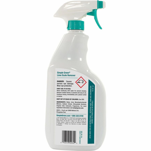 Simple Green Lime Scale Remover Spray - For Multi Surface - 32 fl oz (1 quart) - Wintergreen Scent (SMP50032CT)