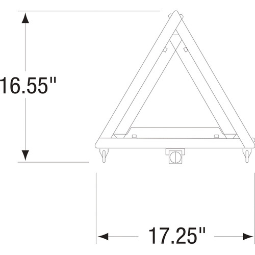 Deflecto Emergency Warning Triangle Kit - 1 Kit - 17.3" Width x 16.5" Height - Triangle Shape - - - (DEF73071100)