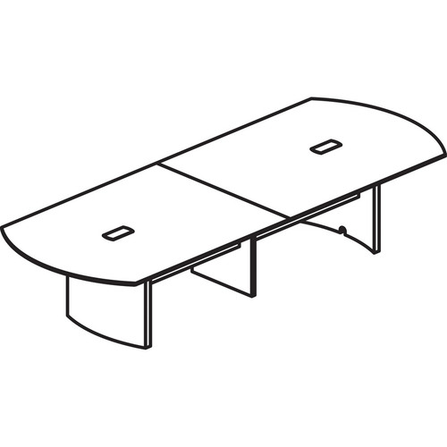 Mayline Gray Laminate Medina Conference Tabletop - 84" x 48"1" - Beveled Edge - Finish: Gray Steel (MLNMNMT84STLGS)