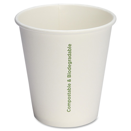 Genuine Joe 10 oz Eco-friendly Paper Cups - 50 / Pack - White - Paper - Coffee, Tea, Hot Chocolate (GJO10214)