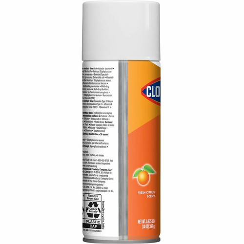 CloroxPro 4 in One Disinfectant & Sanitizer - 14 fl oz (0.4 quart) - Fresh Citrus Scent - 12 (CLO31043CT)