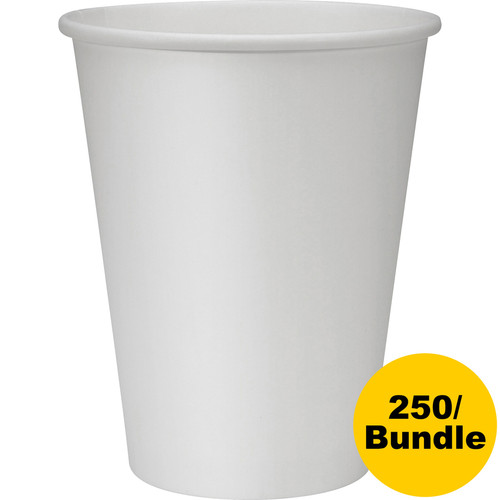 Genuine Joe 12 oz Disposable Hot Cups - 50.0 / Pack - 5 / Bundle - White - Polyurethane - Hot (GJO19047BD)