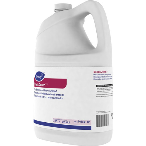 Diversey BreakDown Odor Eliminator - Concentrate - 128 fl oz (4 quart) - Cherry Almond Scent - 4 / (DVO94355110CT)