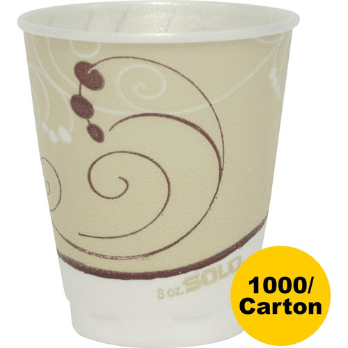 Solo Trophy Plus 8 oz Symphony Insulated Hot/Cold Cups - 100.0 / Pack - 10 / Carton - Beige - Poly, (SCCX8J8002CT)
