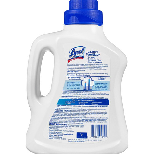 Lysol Crisp Linen Laundry Sanitizer - 90 fl oz (2.8 quart) - Crisp Linen Scent - 1 Each - Blue (RAC95872)