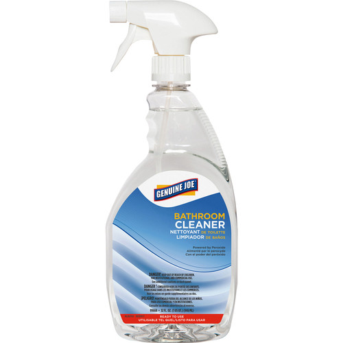 Genuine Joe Peroxide-Powered Bathroom Cleaner - Ready-To-Use - 32 fl oz (1 quart) - 6 / Carton - (GJO99668CT)