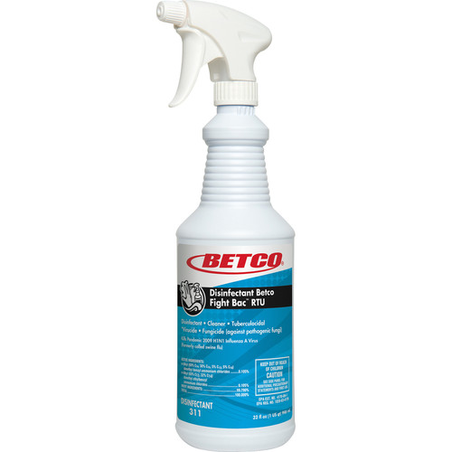 Betco Fight-Bac RTU Disinfectant Cleaner - Ready-To-Use - 32 fl oz (1 quart) - Citrus Floral Scent (BET3111200)