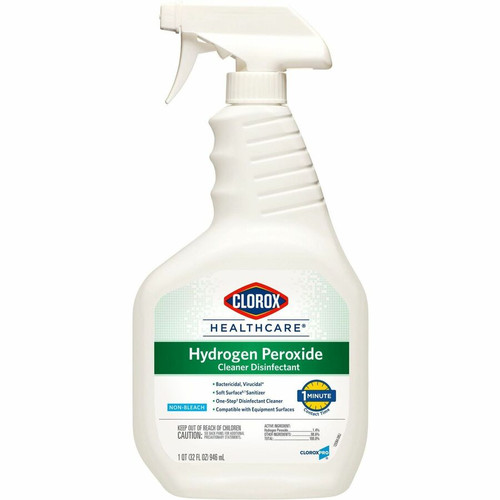 Clorox Healthcare Hydrogen Peroxide Cleaner Disinfectant Spray - 32 fl oz (1 quart) - 216 / Bundle (CLO30828BD)