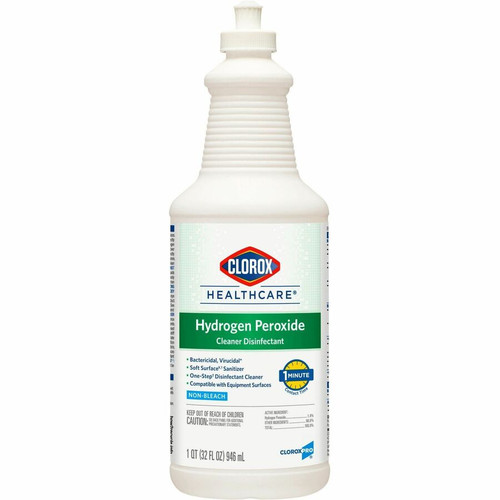 Clorox Healthcare Pull-Top Hydrogen Peroxide Cleaner Disinfectant - Ready-To-Use - 32 fl oz (1 - / (CLO31444BD)