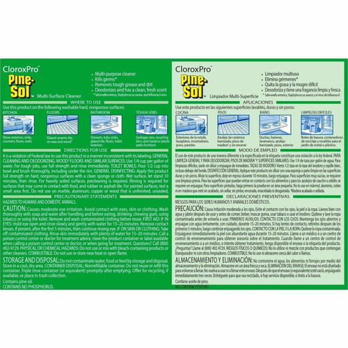 CloroxPro Pine-Sol Multi-Surface Cleaner - 144 fl oz (4.5 quart) - Pine Scent - 63 / Bundle (CLO35418BD)