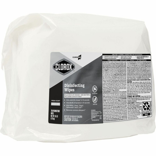 CloroxPro Disinfecting Wipes - For Multipurpose - Fresh Scent - 7" Length x 7" Width - 700 / (CLO31428CT)