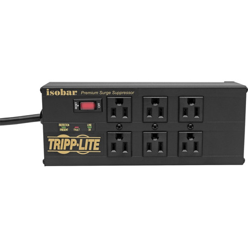 Tripp Lite by Eaton 6-Outlet Surge Suppressor/Protector - 6 x NEMA 5-15R, 2 x USB - 3840 J (TRPIBAR6ULTRAUS)
