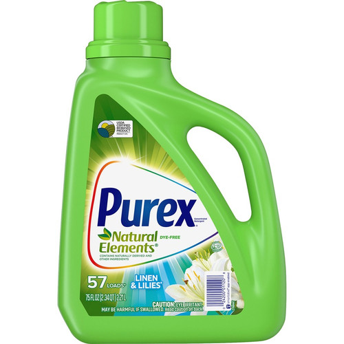 Purex Natural Elements Liquid Detergent - For Clothing - 75 fl oz (2.3 quart) - Linen, Lilies Scent (DIA01120CT)