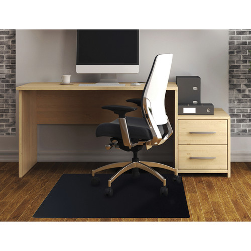Advantagemat Black Vinyl Rectangular Chair Mat for Hard Floor - 48" x 60" - Hard Floor - 60" x (FLRFC124860HEBV)