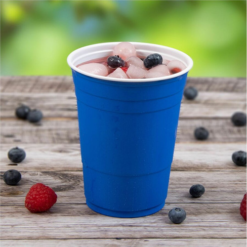 Solo 16 oz Plastic Cold Party Cups - 50.0 / Bag - Round - 20 / Carton - Translucent - Polystyrene - (SCCP16)