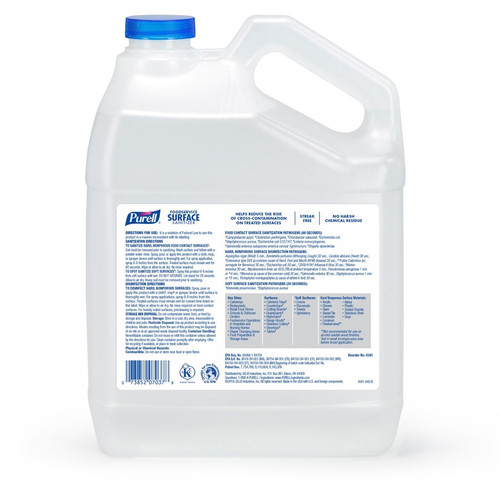 PURELL Foodservice Surface Sanitizer Gallon Refill - Ready-To-Use - 128 fl oz (4 quart)Bottle (GOJ434104)