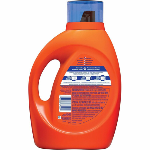 Tide Plus Bleach Liquid Detergent - 92 fl oz (2.9 quart)Bottle - 1 Bottle - Clear (PGC87549)