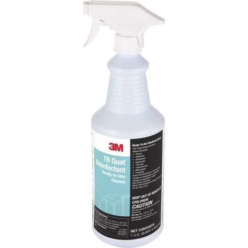3M TB Quat Disinfectant Ready-To-Use Cleaner - Ready-To-Use - 32 fl oz (1 quart)Spray Bottle - 12 / (MMM29612)