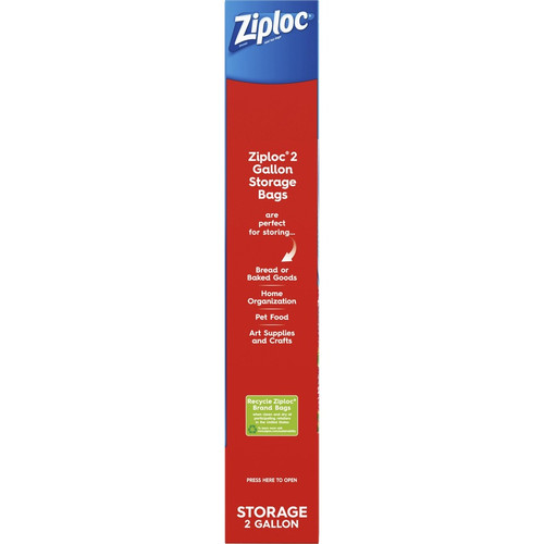 Ziploc 2-gallon Storage Bags - Extra Large Size - 2 gal Capacity - 13" Width - Zipper Closure (SJN664531)