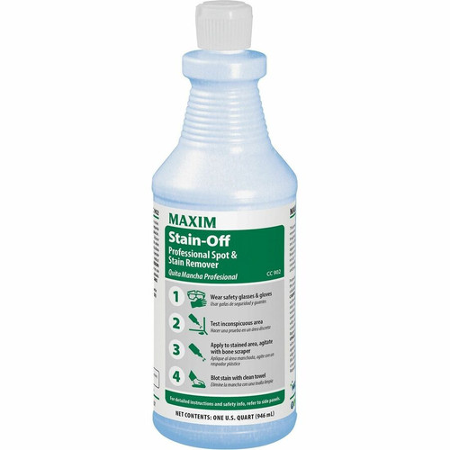Midlab Stain-Off Professional Spot/Stain Remover - Ready-To-Use - 32 fl oz (1 quart) - 12 / Carton (MLB09020012)