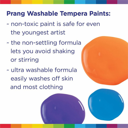Prang Washable Tempera Paint - 16 fl oz - 1 Each - Turquoise Blue (DIXX10712)