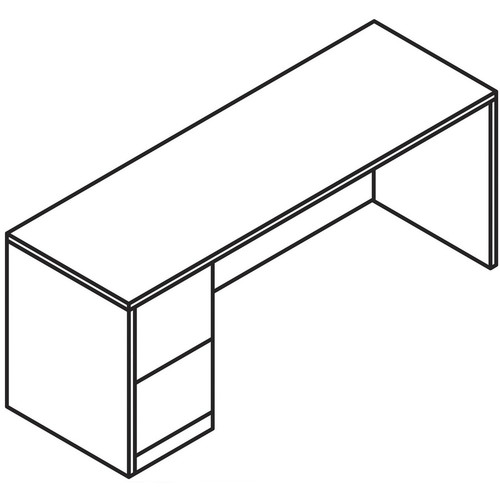 HON 10500 H105904L Pedestal Credenza - 72" x 24"29.5" - 2 x File Drawer(s)Left Side - Finish: Ash (HON105904LLS1)