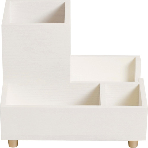 U Brands Juliet Collection Compartment Cup - 4 Compartment(s) - 4.5" Height x 6" Width x 6" - White (UBR5217U0312)