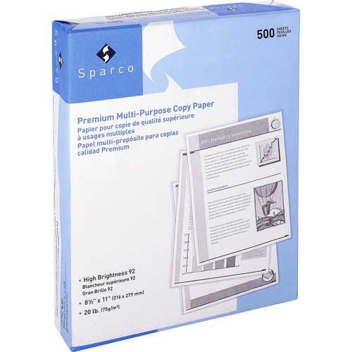 Sparco Copy Paper - 92 Brightness - Letter - 8 1/2" x 11" - 20 lb Basis Weight - 200000 / Pallet - (SPR06120PL)