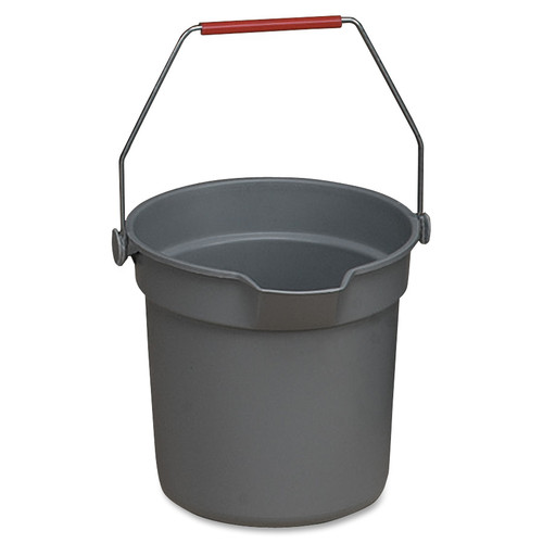 Rubbermaid Commercial Brute 10-quart Utility Bucket - 2.50 gal - Heavy Duty, Rust Resistant, Bend - (RCP296300GY)