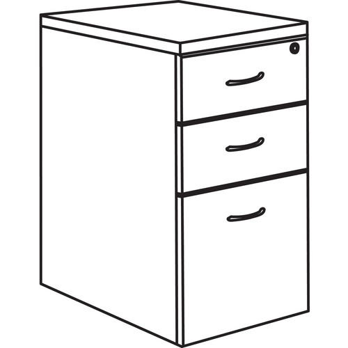 Lorell Essentials Series Box/Box/File Mobile File Cabinet - 15.8" x 22" x 1" x 28.4" - 3 x Box, - - (LLR69430)