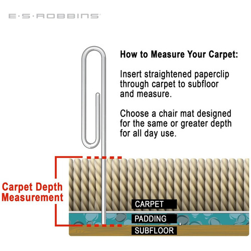 ES ROBBINS EverLife Rectangular Chair Mat - Pile Carpet - 60" Length x 46" Width x 0.250" Thickness (ESR120321)