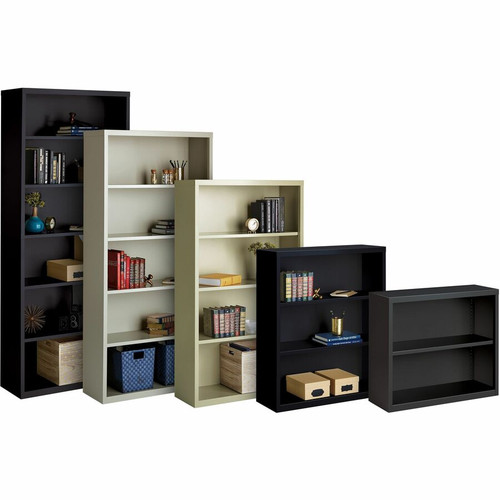 Lorell Fortress Series Bookcase - 34.5" x 13" x 30" - 2 x Shelf(ves) - Putty - Powder Coated - - (LLR41281)