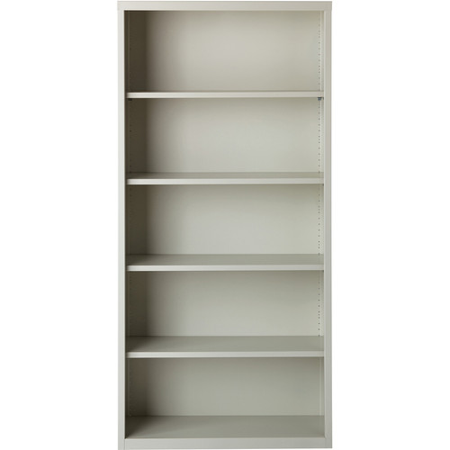 Lorell Fortress Series Bookcase - 34.5" x 13" x 72" - 5 x Shelf(ves) - Light Gray - Powder Coated - (LLR41289)