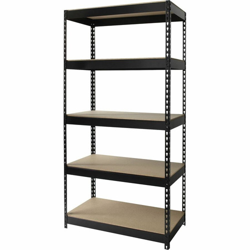Lorell Fortress Riveted Shelving - 5 Compartment(s) - 5 Shelf(ves) - 72" Height x 36" Width x 18" - (LLR61621)