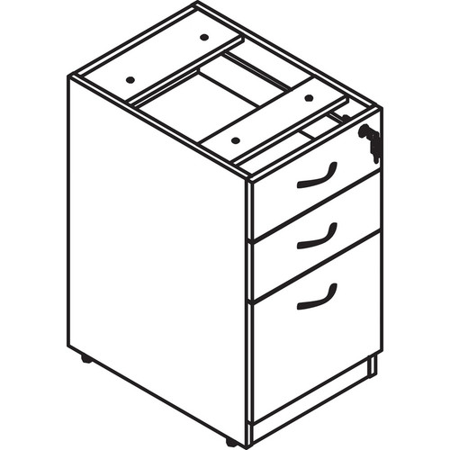 Lorell Essentials Box/Box/File Fixed File Cabinet - 15.5" x 21.9"28.5" - Box, File Drawer(s) - - (LLR69603)