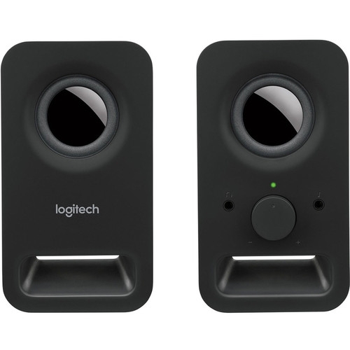 Logitech Multimedia Speakers Z150 with Clear Stereo Sound (Midnight Black, 3W RMS) - 2 Pack (LOG980000802)