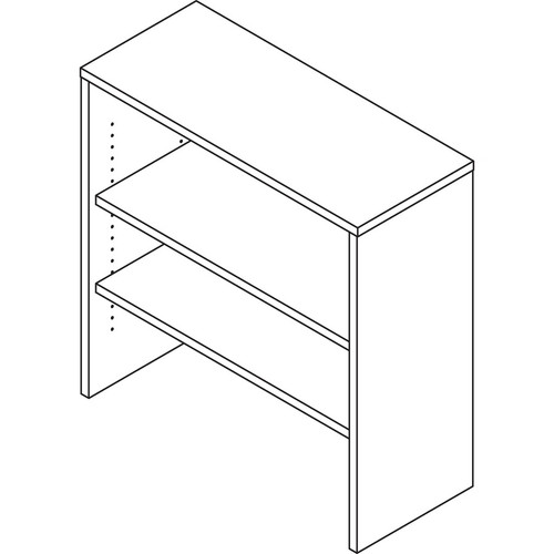Lorell Essentials Series Stack-on Bookshelf - 36" x 15" x 36" - 2 x Shelf(ves) - Lockable - Cherry, (LLR69613)