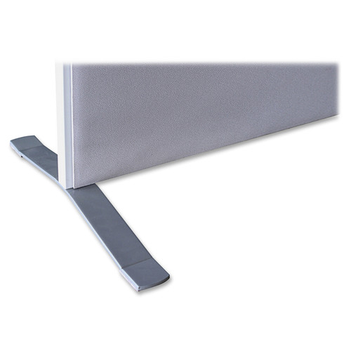 Lorell Panel System Feet - 2" Width x 18.4" Depth x 1.9" Height - Aluminum - Aluminum (LLR90261)