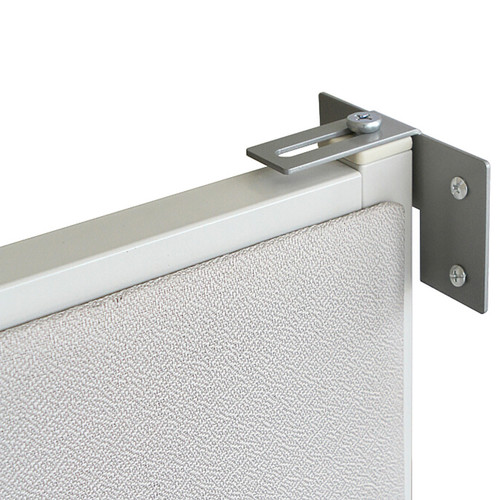 Lorell Panel System Wall Brackets - 2.5" Width x 3.8" Depth x 2.5" Height - Aluminum - Aluminum (LLR90262)