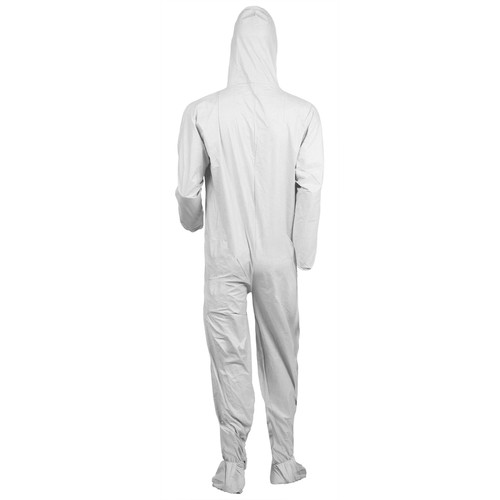 Kleenguard A40 Coveralls - Zipper Front, Elastic Wrists, Ankles, Hood & Boots - Extra Large Size - (KCC44334)