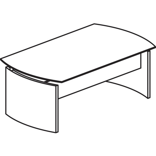 Mayline Desk Base - 1" x 29.7" x 1" x 26" - Beveled Edge - Finish: Gray Steel Laminate - Water (MLNMNDBLGS)
