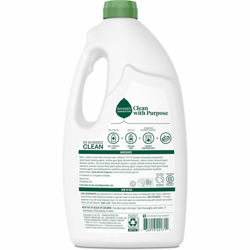 Seventh Generation Dishwasher Detergent - 42 oz (2.62 lb) - Lemon Scent - 6 / Carton - Bio-based, - (SEV22171CT)