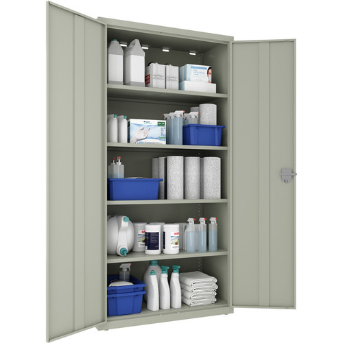 Lorell Fortress Series Storage Cabinet - 24" x 36" x 72" - 5 x Shelf(ves) - Hinged Door(s) - Lock, (LLR34411)