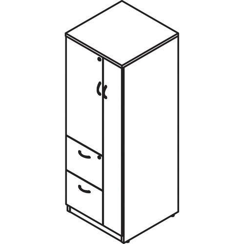 Lorell Essentials Series Tall Storage Cabinet - 23.6" x 23.6"65.6" Cabinet, 0.5" Compartment - 2 x (LLR69896)