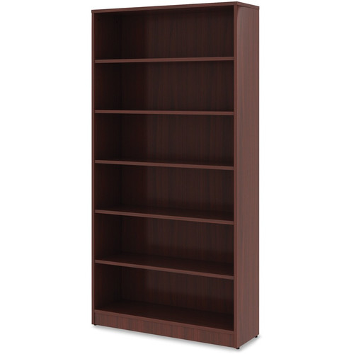 Lorell Laminate Bookcase - 6 Shelf(ves) - 72" Height x 36" Width x 12" Depth - Sturdy, Adjustable - (LLR99790)