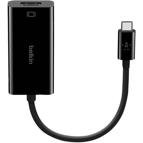 Belkin USB-C to HDMI Adapter Cable, 4k, video adapter - black - Thunderbolt 3/DisplayPort - 1 Pack (BLKB2B144BLK)